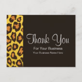 Leopard はっきりした Print ::ビジネス用はがきテンプレート ポストカード (正面)