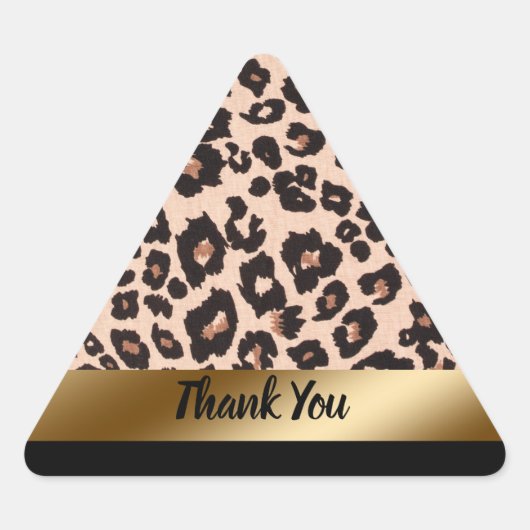 Leopard カスタマイズ Printステッカー 三角形シール (正面)