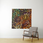 Leopard:抽象芸術カラフルヴィンテージテクスチャ タペストリー (インサイチュ(横))