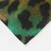 Leopard:抽象芸術カラフルヴィンテージテクスチャ フリースブランケット (角)