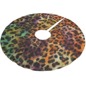 Leopard:抽象芸術カラフルヴィンテージテクスチャ ブラッシュドポリエステルツリースカート (アングル)
