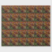 Leopard:抽象芸術カラフルヴィンテージテクスチャ ラッピングペーパー (フラット)