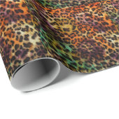 Leopard:抽象芸術カラフルヴィンテージテクスチャ ラッピングペーパー (ロールコーナー)