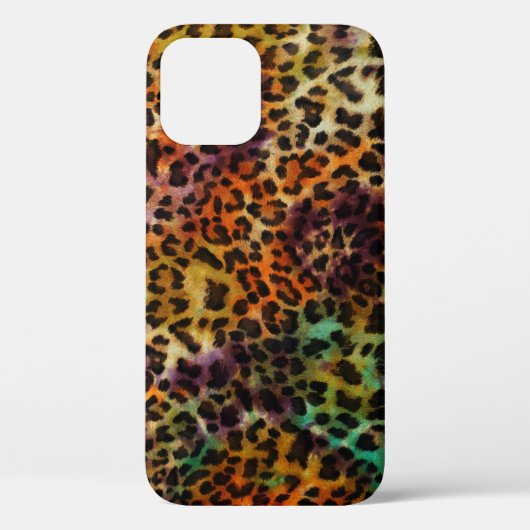 Leopard:抽象芸術カラフルヴィンテージテクスチャ Case-Mate iPhoneケース (裏面)