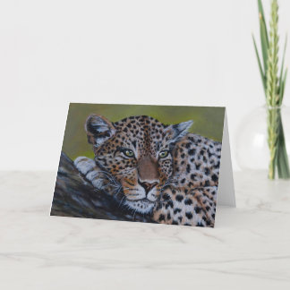 Leopard 空白の Greeting Card サンキューカード