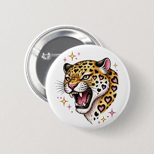 Leopard 缶バッジ (正面&裏面)