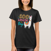 Leopard 100 Llamazing Days Llama Teacher 100th Day Tシャツ (正面)