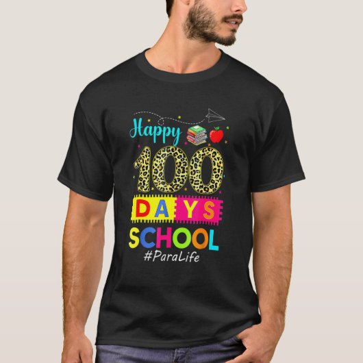 Leopard 100th Day Of School Para Life 100 Days Sma Tシャツ (正面)