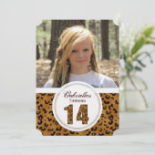 Leopard 14誕生日:写真:パーティの招待状 招待状 (スタンド正面)
