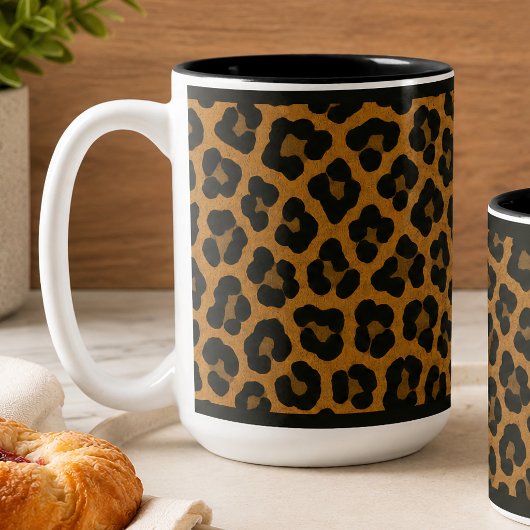 "LEOPARD" - 15オンス コーヒーマグ ツートーンマグカップ