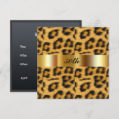 Leopard 50th Birthday Partyへの招待 招待状 (正面/裏面)