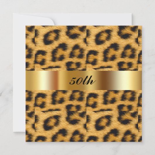 Leopard 50th Birthday Partyへの招待 招待状 (正面)