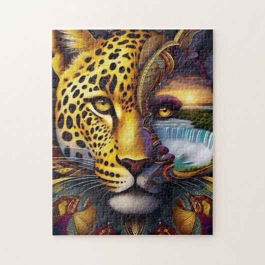 Leopard Abstract Art ジグソーパズル (縦)
