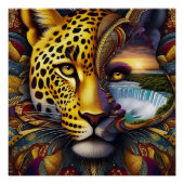 Leopard Abstract Art ポスター (正面)