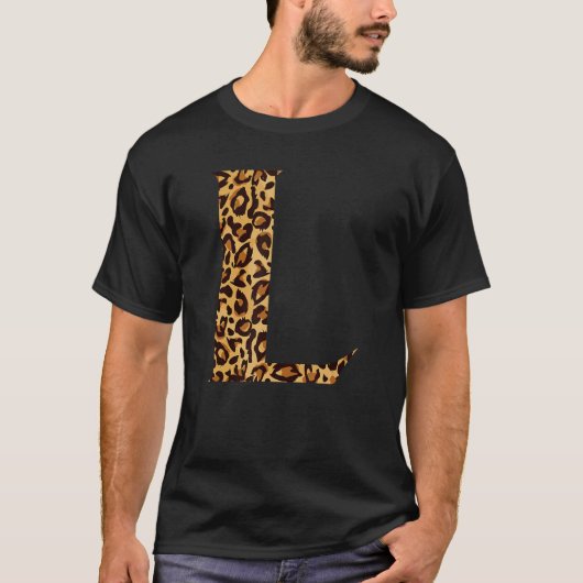 Leopard Alphabet Lスクール先生生徒達キッズ Tシャツ (正面)