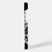 Leopard and Diamond Monogram iPhoneケース (左側面)