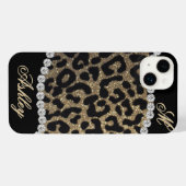 Leopard and Diamond Monogram iPhoneケース (裏面横)