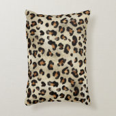 Leopard Animal Print Artistic Big Cat Fur Texture アクセントクッション (正面(垂直))