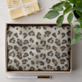 Leopard Animal Print Pattern In Beige And Brown 薄葉紙 (ギフト)