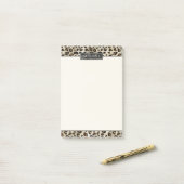 Leopard Animal Print With Black Faux Foil And Name ポストイット (デスク上)