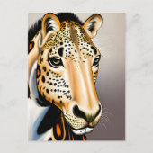 Leopard Appaloosa AI生成おもしろいアート ポストカード (正面)