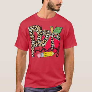 Leopard Apple小学校先生戻る Tシャツ