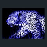 Leopard at Blue Night Poster Pop Art Wild Animals ポスター<br><div class="desc">Face of Leopard Posters Prints - Motivational Courage / Confidence Pop Art Tigers - Blue Tones Tiger Head / Portrait Digital Animal Artwork - Tiger Eyes Pop Art Image - Head of Leopard Portrait - Wild Big Cats Digital Images</div>