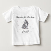 Leopard Baby Tee – Custom Name ベビーTシャツ (正面)