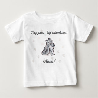 Leopard Baby Tee – Custom Name ベビーTシャツ