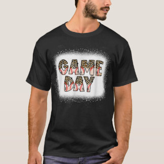Leopard Baseball Game Day Vibes Baseball Mom Mothe Tシャツ