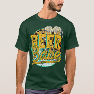 Leopard Beer Babe Funny Drinking Night Beer Day Be Tシャツ