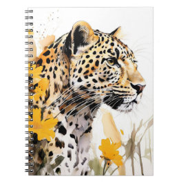 Leopard Between Flowers Notebook Journal ノートブック