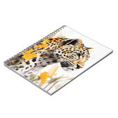 Leopard Between Yellow Flowers Notebook   ノートブック (左側)