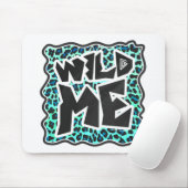 Leopard Black and Teal Print マウスパッド (マウス)