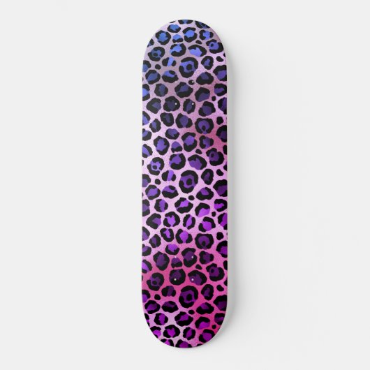 LEOPARD BLUE PURPLE Skateboard Deck スケートボード (正面)