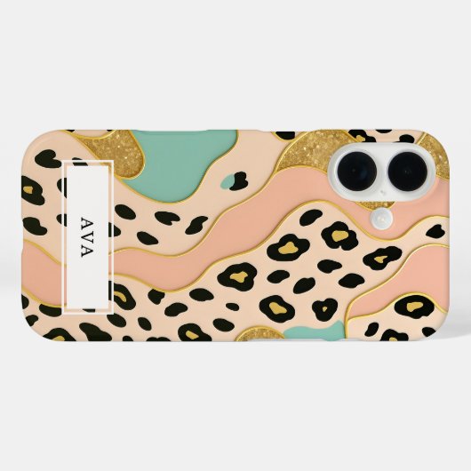 Leopard Blush Pink Pattern Case-Mate iPhoneケース (裏面 (横))