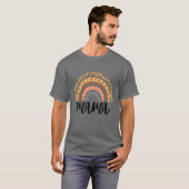Leopard Boho Rainbow Mama Mother's Day Tシャツ (正面フル)