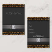 Leopard Business Gift Certificateギフトカード 割引カード (正面/裏面)