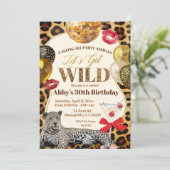 Leopard Calling All Party Animals Wild Adult Birth 招待状 (スタンド正面)