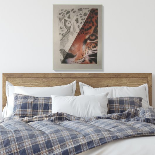 Leopard Canvas Print キャンバスプリント (インサイチュ (寝室))