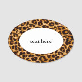 Leopard、cheetahプリント、クラシック名タグ 名札 (正面)