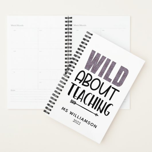 Leopard/Cheetah教えについてパーソナライズされた プランナー手帳 (ディスプレー)