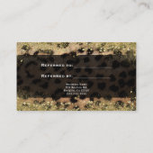 Leopard Cheetah金ゴールドグリッターフレンド参照 紹介カード (裏面)