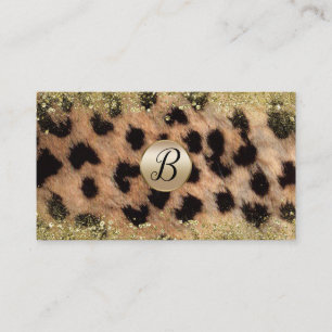 Leopard Cheetah金ゴールドグリッター顧客ロイヤリティ ロイヤリティカード