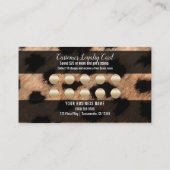 Leopard Cheetah金ゴールドグリッター顧客ロイヤリティ ロイヤリティカード (裏面)