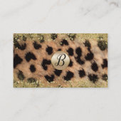 Leopard Cheetah金ゴールドグリッター顧客ロイヤリティ ロイヤリティカード (正面)