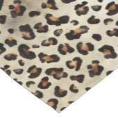 Leopard Cheetah Animal Print Pattern Beige Brown ショートテーブルランナー (コーナー)