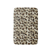Leopard Cheetah Animal Print Pattern Beige Brown バスマット (正面縦)
