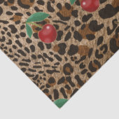 Leopard Cheetah Animal Print Red Cherry Pattern 薄葉紙 (詳細)