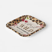 Leopard Cheetah Bachelorette Party Paper Plates ペーパープレート (傾斜あり)